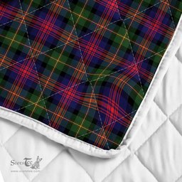 Scottish Maclennan Clan Badge Tartan Royal Scottish Unicorn Tartan Quilt