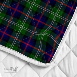 Scottish Sutherland I Clan Badge Tartan Royal Scottish Unicorn Tartan Quilt