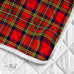 Scottish Hepburn Clan Badge Tartan Royal Scottish Unicorn Tartan Quilt
