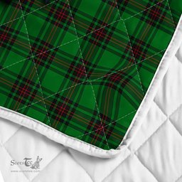 Scottish Lundin Clan Badge Tartan Royal Scottish Unicorn Tartan Quilt