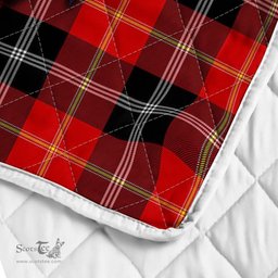 Scottish Majoribanks Clan Badge Tartan Royal Scottish Unicorn Tartan Quilt