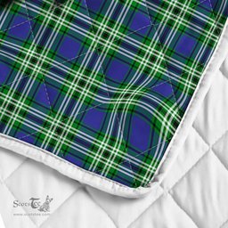 Scottish Learmonth Clan Badge Tartan Royal Scottish Unicorn Tartan Quilt