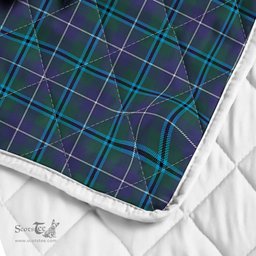 Scottish Sandilands Clan Badge Tartan Royal Scottish Unicorn Tartan Quilt