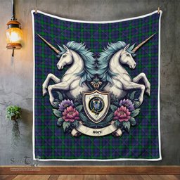 Scottish Hope Clan Badge Tartan Royal Scottish Unicorn Tartan Quilt