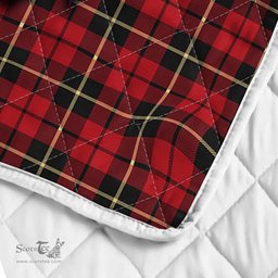 Scottish Wallace Clan Badge Tartan Royal Scottish Unicorn Tartan Quilt