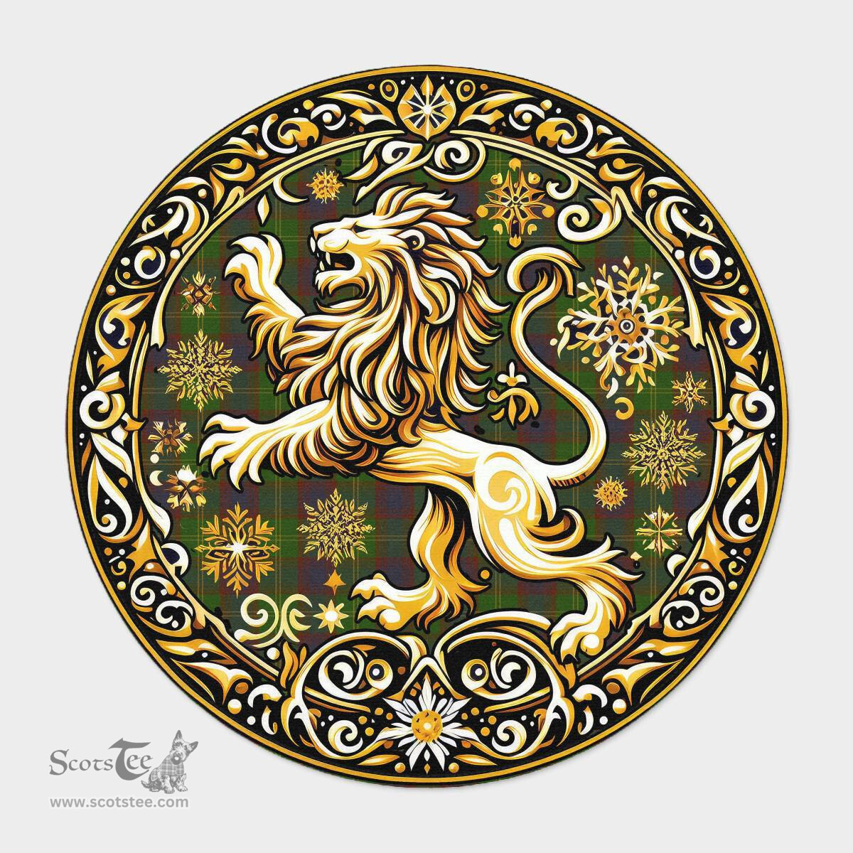 Scottish Durie Tartan Rug Scottish Lion Round Rugs