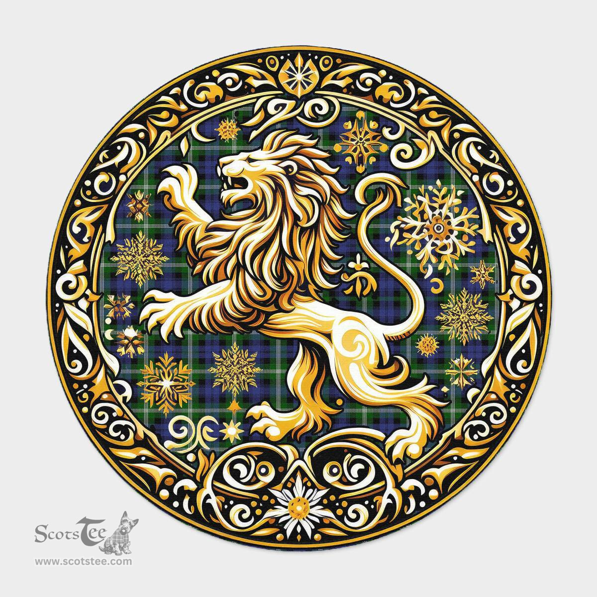 Scottish Baillie Tartan Rug Scottish Lion Round Rugs