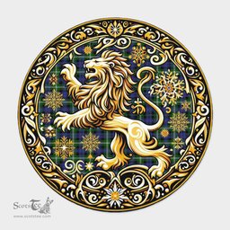 Scottish Baillie Tartan Rug Scottish Lion Round Rugs