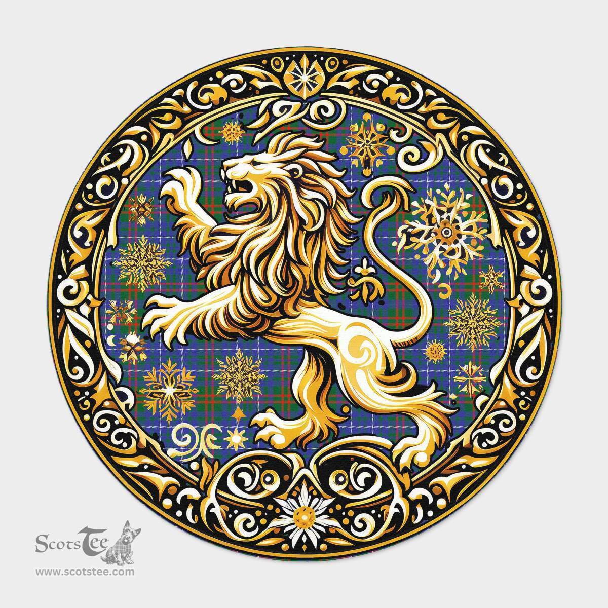 Scottish Edmonstone Of Duntreath Tartan Rug Scottish Lion Round Rugs