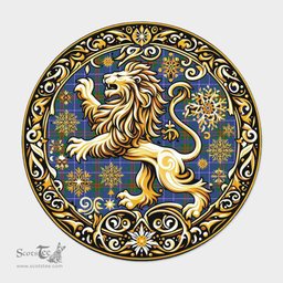 Scottish Edmonstone Of Duntreath Tartan Rug Scottish Lion Round Rugs