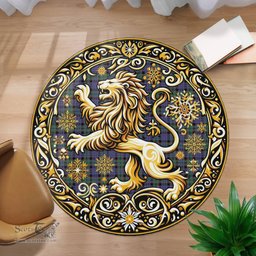 Scottish Fletcher Tartan Rug Scottish Lion Round Rugs