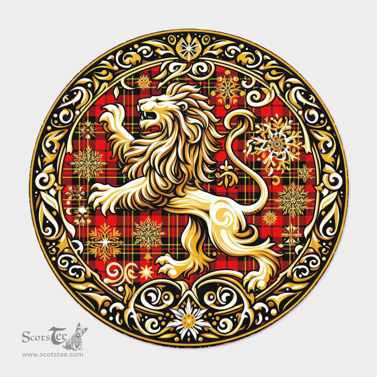 Scottish Brodie Tartan Rug Scottish Lion Round Rugs