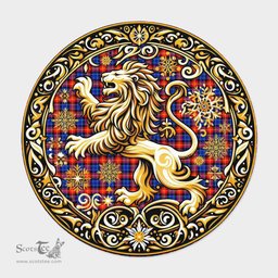 Scottish Anstruther Tartan Rug Scottish Lion Round Rugs