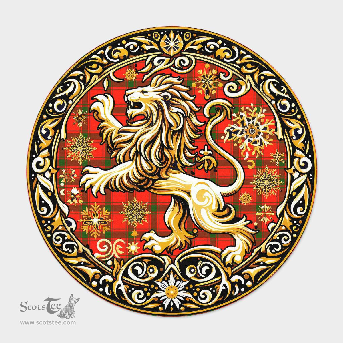 Scottish Darroch Of Gourock Tartan Rug Scottish Lion Round Rugs