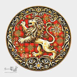 Scottish Darroch Of Gourock Tartan Rug Scottish Lion Round Rugs
