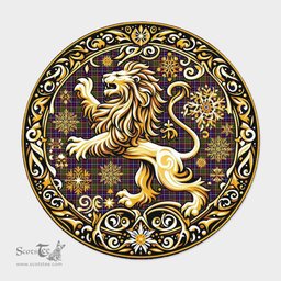 Scottish Aikenhead Tartan Rug Scottish Lion Round Rugs
