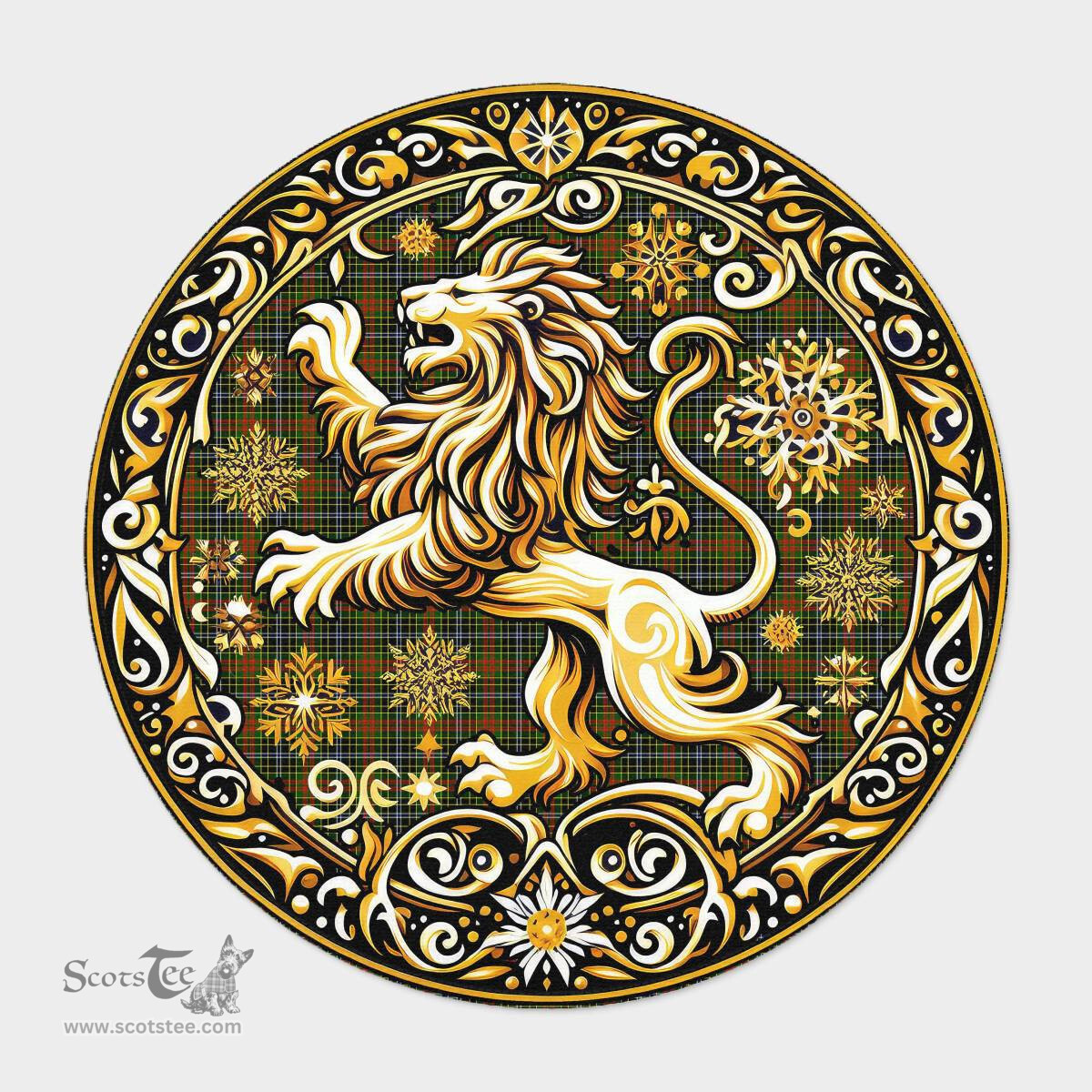 Scottish Brisbane Tartan Rug Scottish Lion Round Rugs