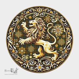 Scottish Brisbane Tartan Rug Scottish Lion Round Rugs