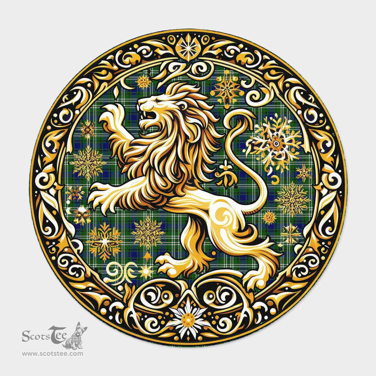 Scottish Swinton Tartan Rug Scottish Lion Round Rugs