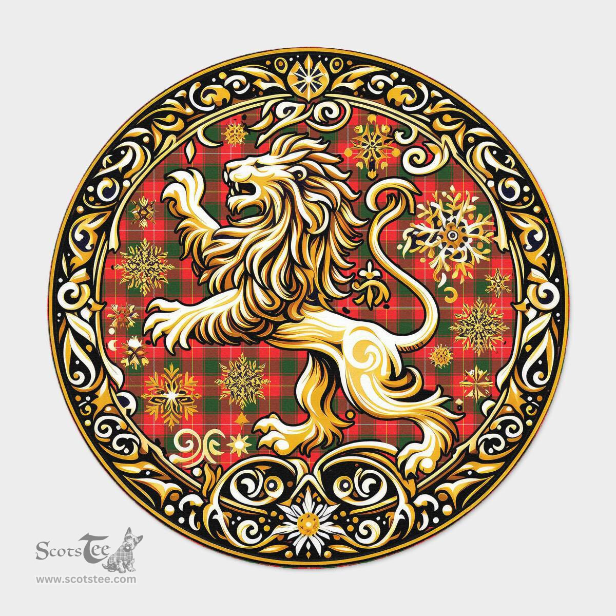 Scottish Macfie Of Dreghorn Tartan Rug Scottish Lion Round Rugs