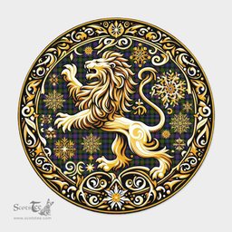 Scottish Murray Of Athole Tartan Rug Scottish Lion Round Rugs