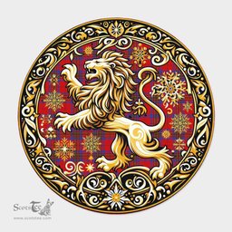 Scottish Leslie Tartan Rug Scottish Lion Round Rugs