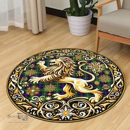 Scottish Sutherland Ii Tartan Rug Scottish Lion Round Rugs