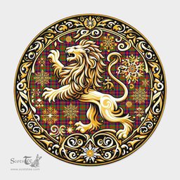 Scottish Gow Of Skeoch Tartan Rug Scottish Lion Round Rugs