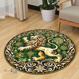 Scottish Kincaid Tartan Rug Scottish Lion Round Rugs