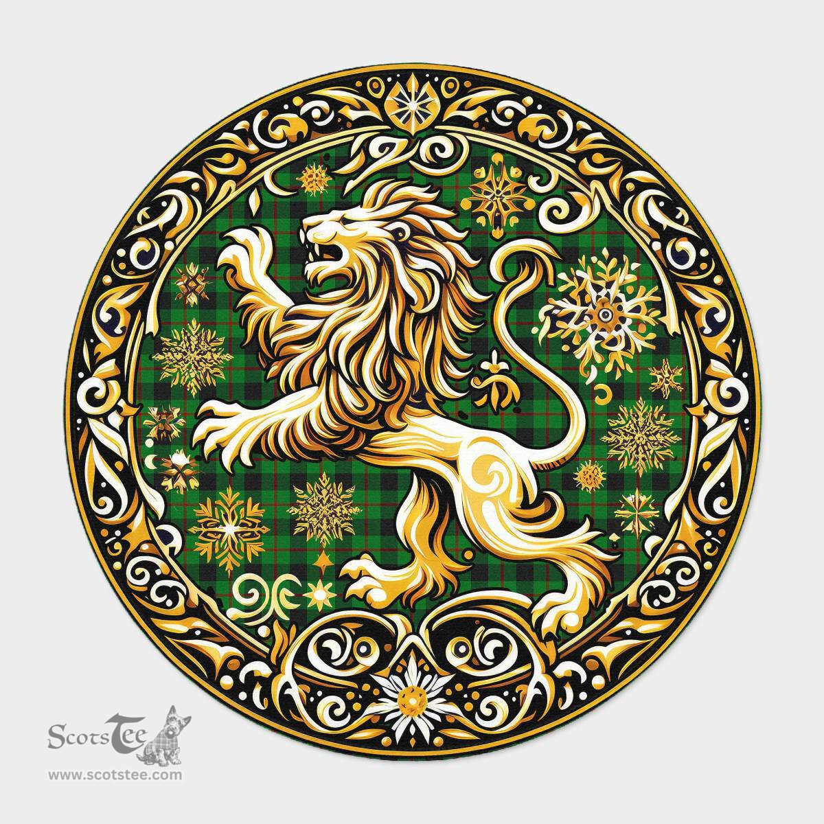 Scottish Kincaid Tartan Rug Scottish Lion Round Rugs