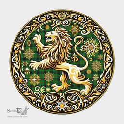 Scottish Kincaid Tartan Rug Scottish Lion Round Rugs