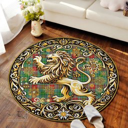 Scottish Muirhead Tartan Rug Scottish Lion Round Rugs