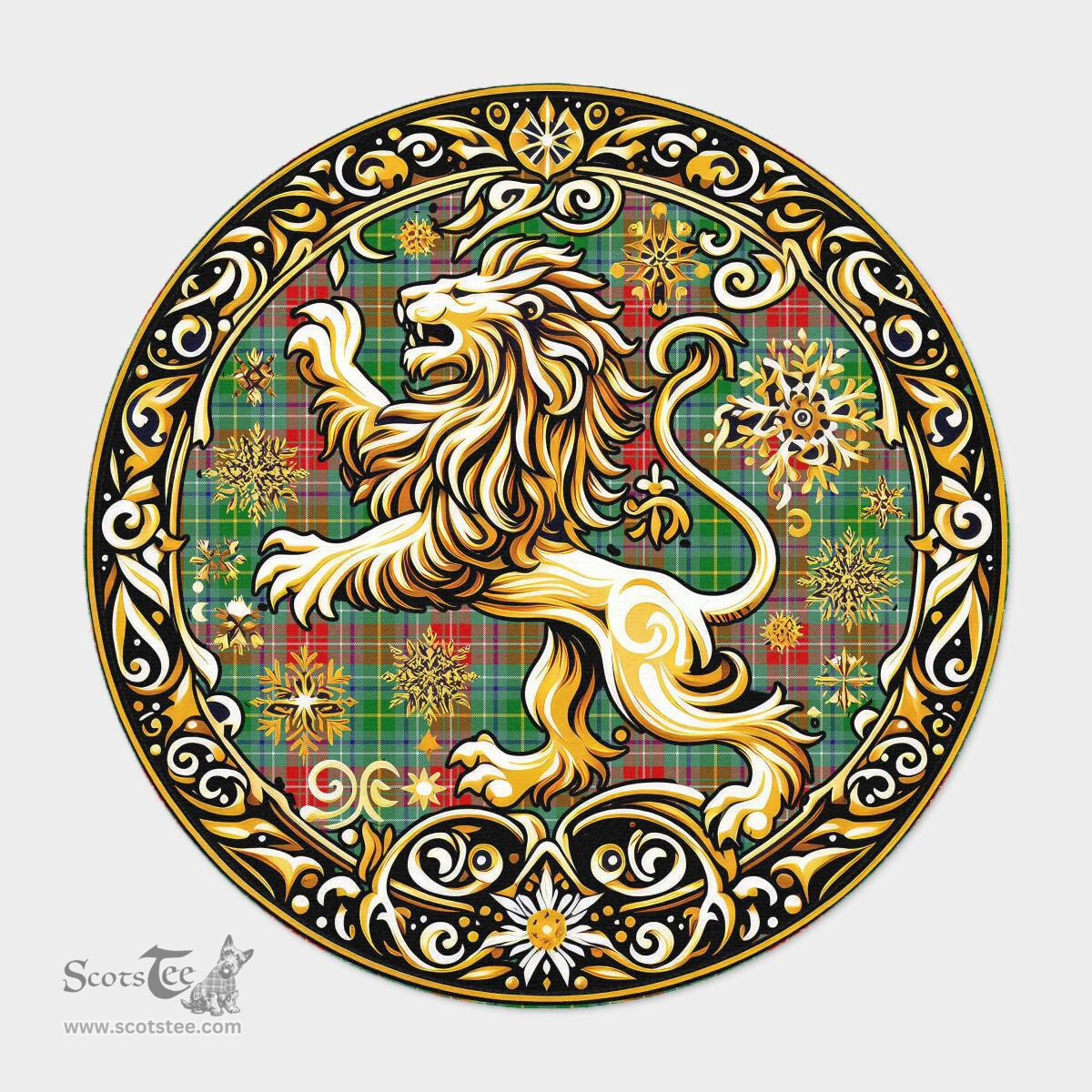Scottish Muirhead Tartan Rug Scottish Lion Round Rugs