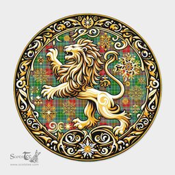 Scottish Muirhead Tartan Rug Scottish Lion Round Rugs