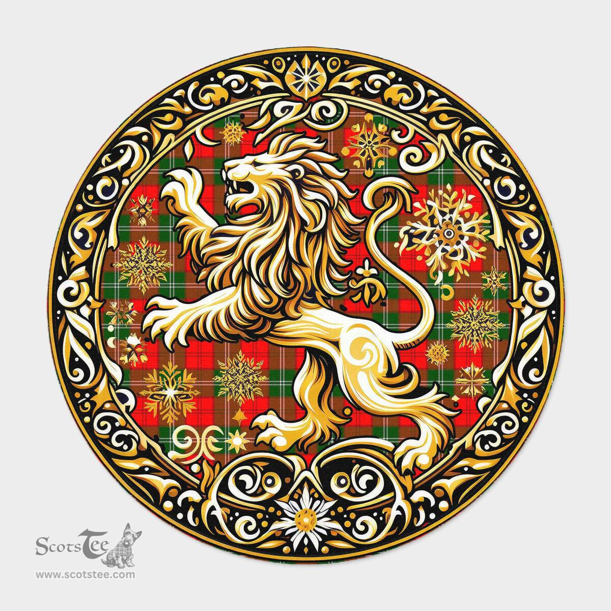 Scottish Lennox Kincaid Tartan Rug Scottish Lion Round Rugs