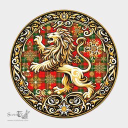 Scottish Lennox Kincaid Tartan Rug Scottish Lion Round Rugs