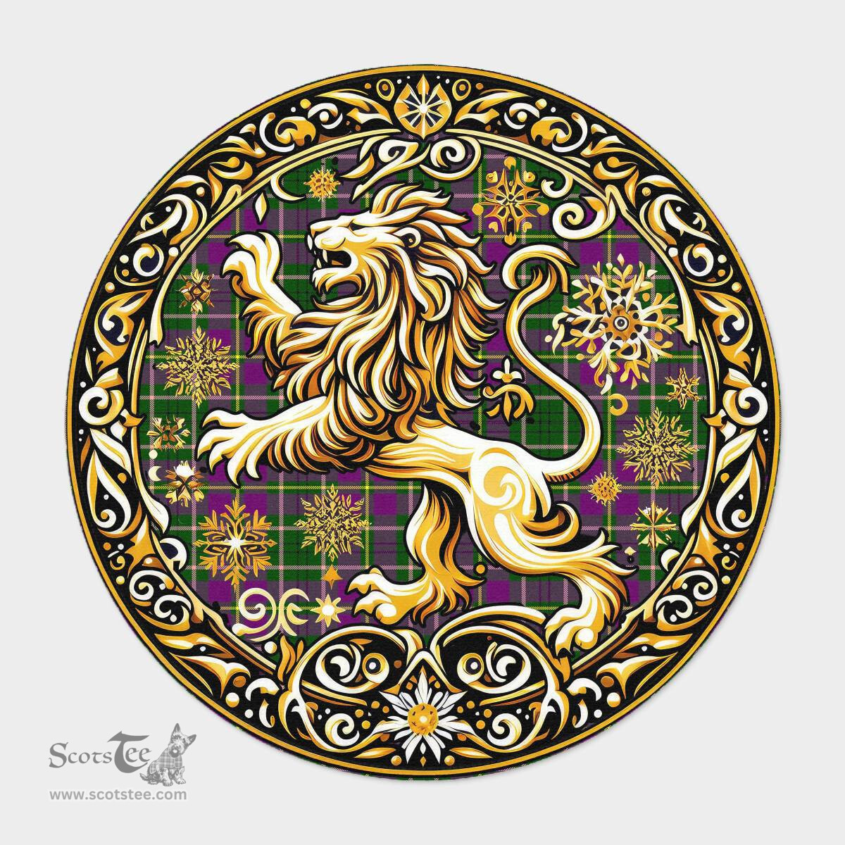 Scottish Tailyour Tartan Rug Scottish Lion Round Rugs