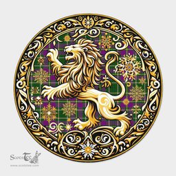 Scottish Tailyour Tartan Rug Scottish Lion Round Rugs