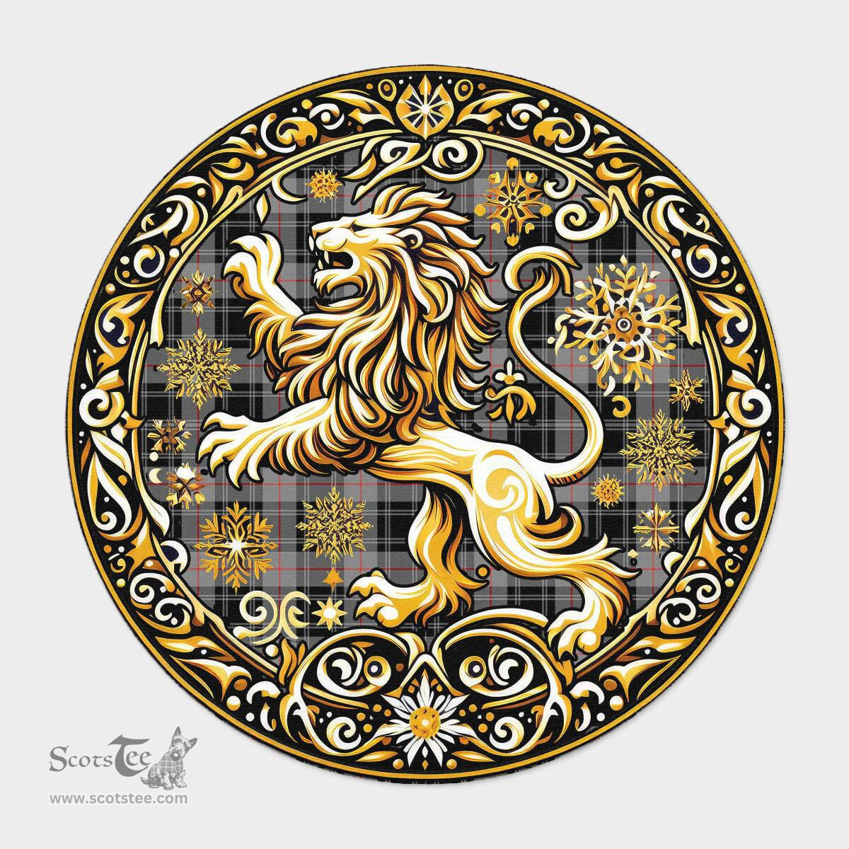 Scottish Moffat Tartan Rug Scottish Lion Round Rugs