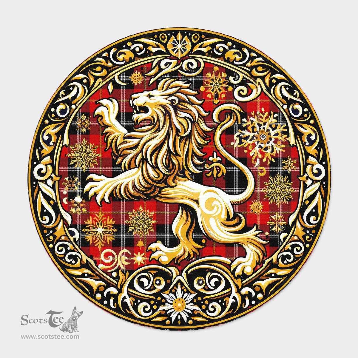Scottish Majoribanks Tartan Rug Scottish Lion Round Rugs
