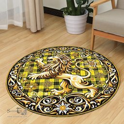 Scottish Macleod Of Lewis Tartan Rug Scottish Lion Round Rugs