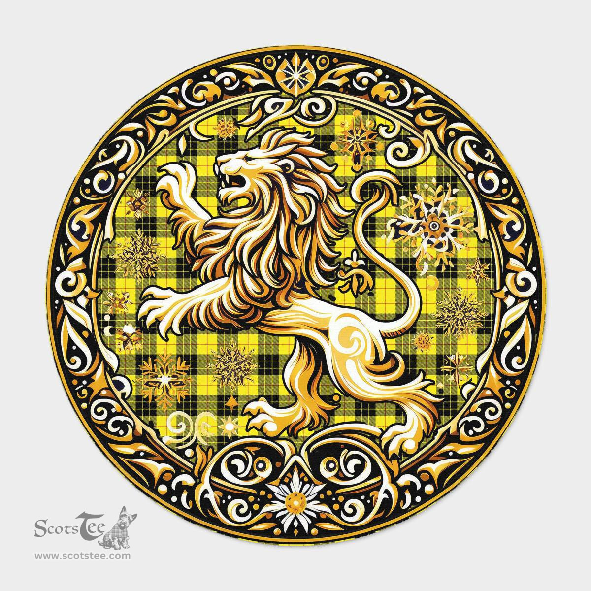 Scottish Macleod Of Lewis Tartan Rug Scottish Lion Round Rugs