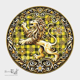 Scottish Macleod Of Lewis Tartan Rug Scottish Lion Round Rugs