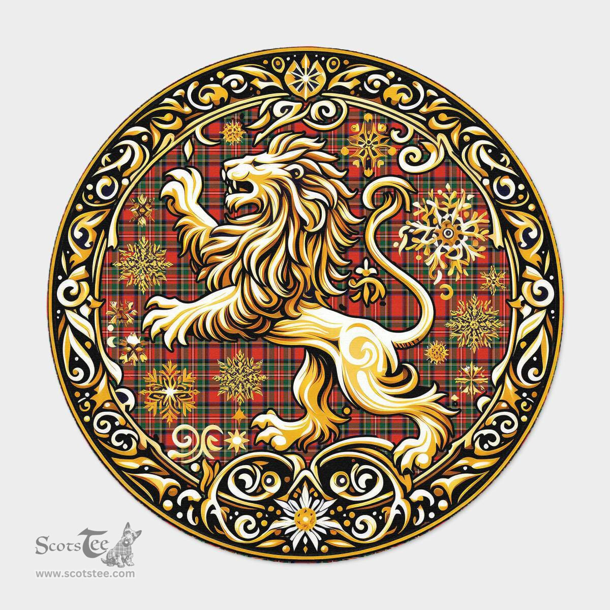 Scottish Stewart Of Appin Tartan Rug Scottish Lion Round Rugs