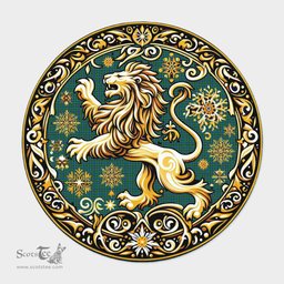 Scottish Lammie Tartan Rug Scottish Lion Round Rugs