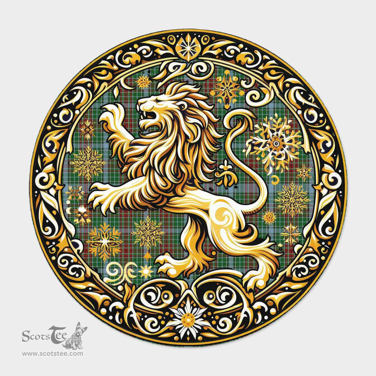 Scottish Gayre Tartan Rug Scottish Lion Round Rugs