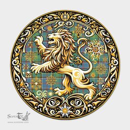 Scottish Whitelaw Tartan Rug Scottish Lion Round Rugs