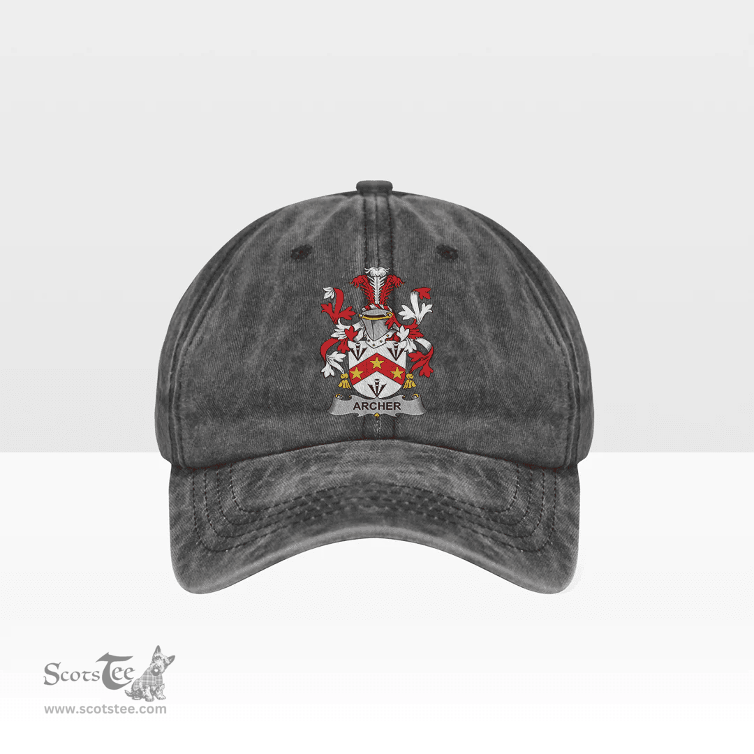 Irish Archer Coat of Arms Family Crest Ireland Denim Cap