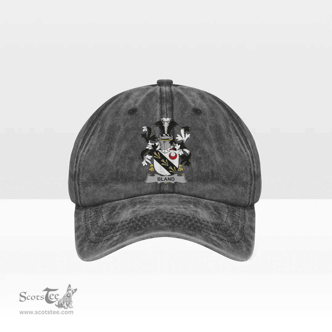 Irish Bland Coat of Arms Family Crest Ireland Denim Cap