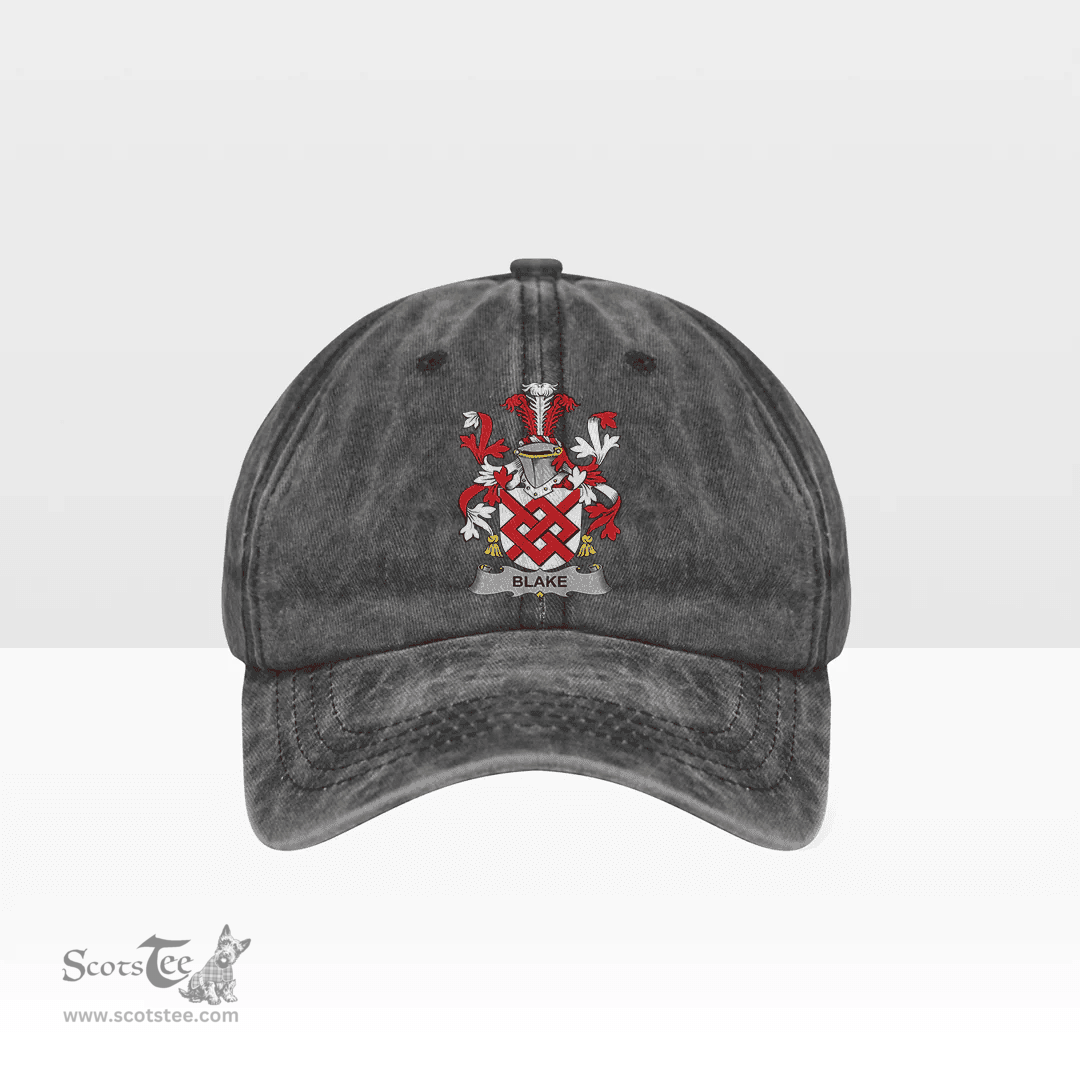 Irish Blake Coat of Arms Family Crest Ireland Denim Cap